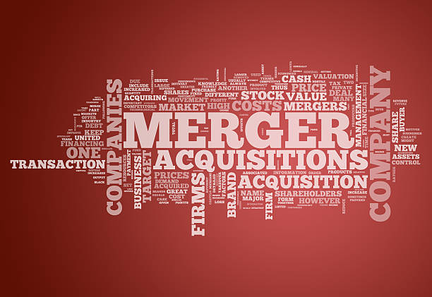 Several words written in blank on the merger and acquisition' s theme
