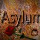 A board written asylum on it and below a rose