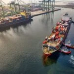 Shipping cargo on sea